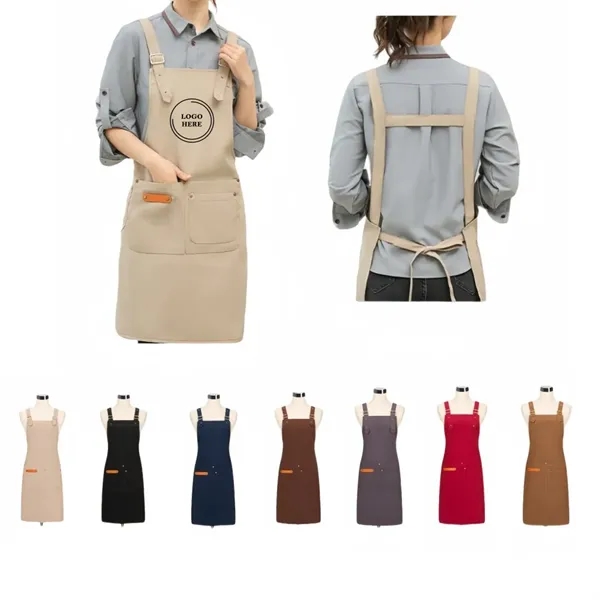 Adjustable Canvas Kitchen Apron - Adjustable Canvas Kitchen Apron - Image 0 of 5