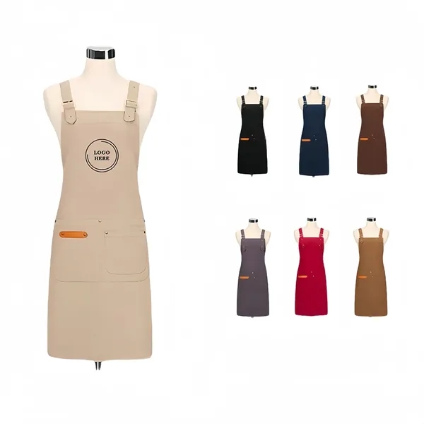 Adjustable Canvas Kitchen Apron - Adjustable Canvas Kitchen Apron - Image 1 of 5