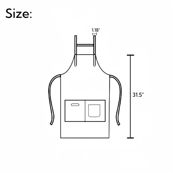 Adjustable Canvas Kitchen Apron - Adjustable Canvas Kitchen Apron - Image 2 of 5