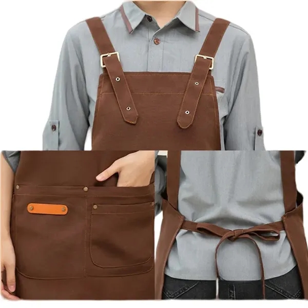 Adjustable Canvas Kitchen Apron - Adjustable Canvas Kitchen Apron - Image 3 of 5