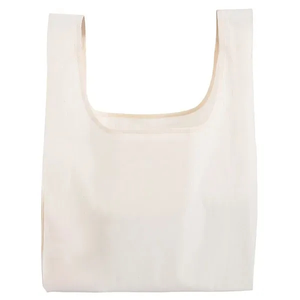 Foldable Cotton Grocery Tote Bag With Pouch - Foldable Cotton Grocery Tote Bag With Pouch - Image 4 of 5