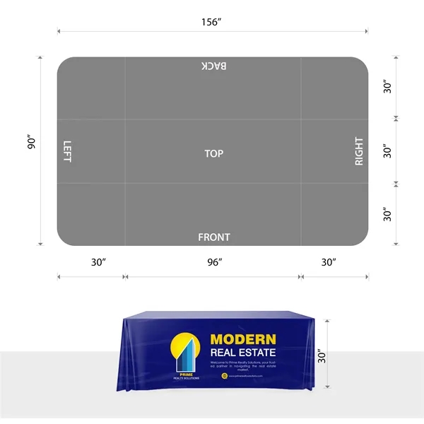 8' Custom Plastic Disposable Table Cover - Full Color - 8' Custom Plastic Disposable Table Cover - Full Color - Image 2 of 4