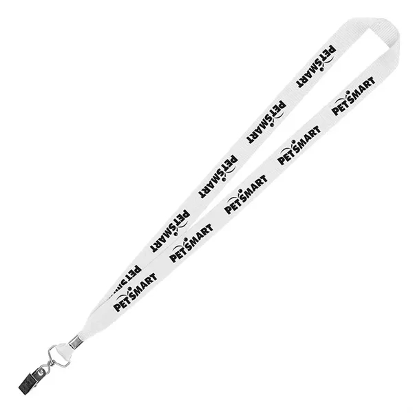 3/4" Eco Friendly rPET Lanyard with Bulldog Clip - 3/4" Eco Friendly rPET Lanyard with Bulldog Clip - Image 1 of 10