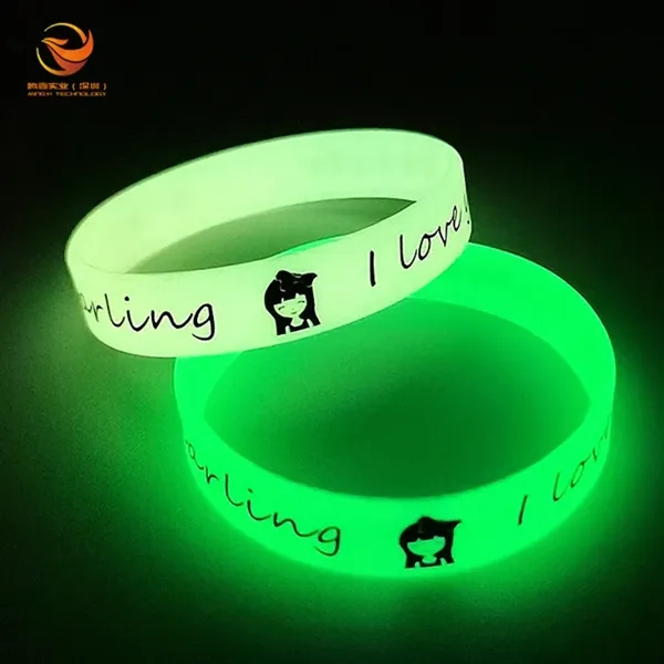 Glow in the Dark Silicone Bracelet - Glow in the Dark Silicone Bracelet - Image 2 of 3