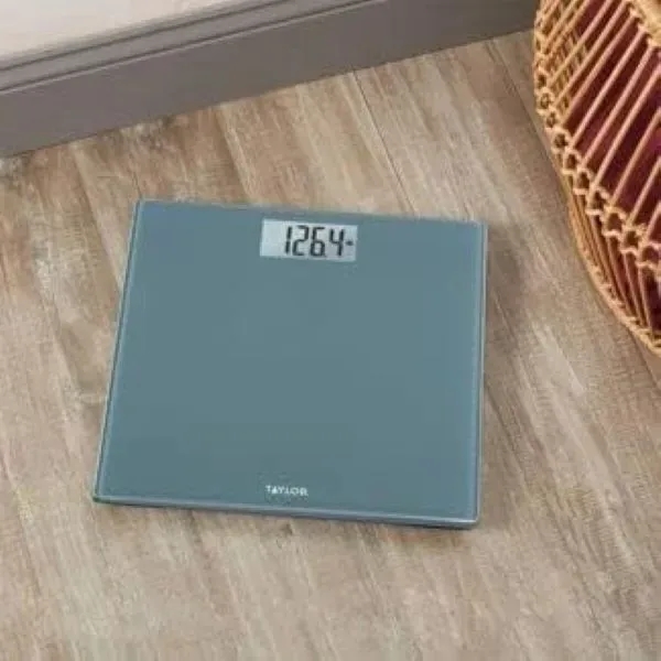 Taylor USA - Digital Glass Bathroom Scale - Slate Blue - Taylor USA - Digital Glass Bathroom Scale - Slate Blue - Image 1 of 1