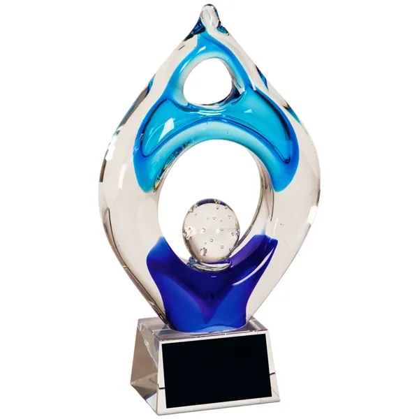 10.25" Winner Colored Art Glass Award - 10.25" Winner Colored Art Glass Award - Image 1 of 1