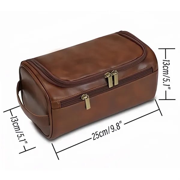 Waterproof cosmetic bag storage travel pu leather toiletry - Waterproof cosmetic bag storage travel pu leather toiletry - Image 1 of 4