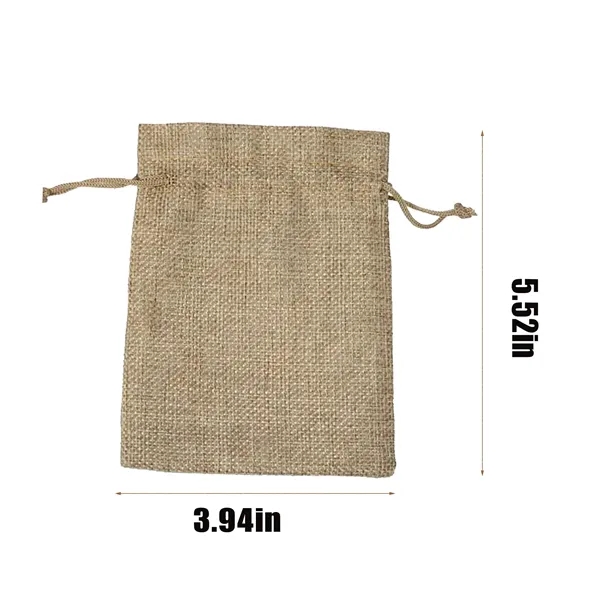 Stylish Burlap Bags Jewelry With Drawstring - Stylish Burlap Bags Jewelry With Drawstring - Image 1 of 9