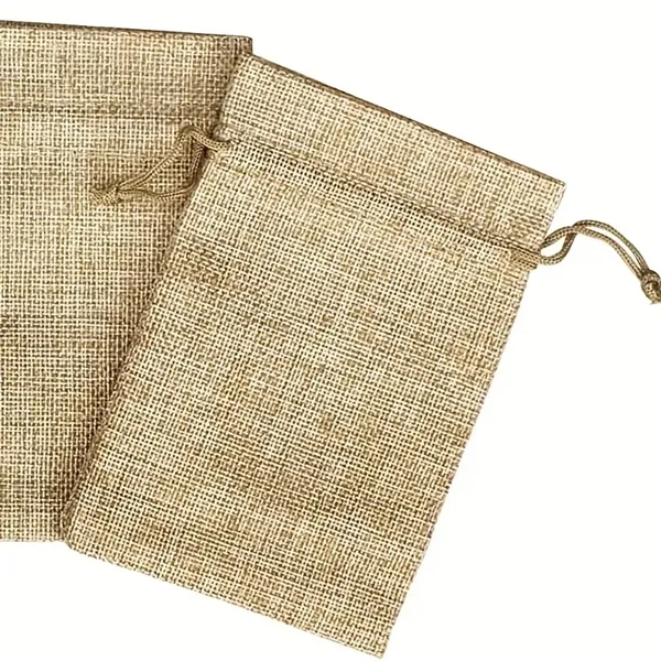 Stylish Burlap Bags Jewelry With Drawstring - Stylish Burlap Bags Jewelry With Drawstring - Image 2 of 9