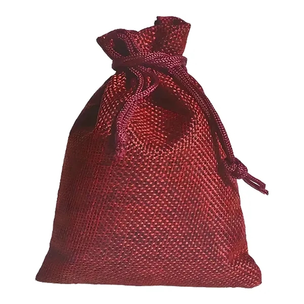 Stylish Burlap Bags Jewelry With Drawstring - Stylish Burlap Bags Jewelry With Drawstring - Image 8 of 9