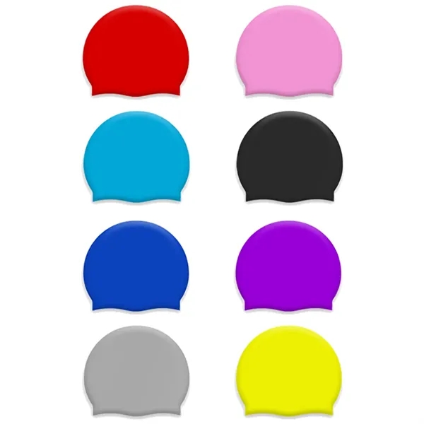 Unisex Adult Swim Caps Elastomeric Swim Cover Ear Protection - Unisex Adult Swim Caps Elastomeric Swim Cover Ear Protection - Image 2 of 4