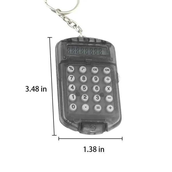 Portable Mini Pocket Electronic Calculator Key Ring Keychain - Portable Mini Pocket Electronic Calculator Key Ring Keychain - Image 1 of 5