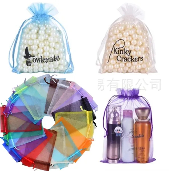 Organza Gift Bag Drawstring Storage Pouch - Organza Gift Bag Drawstring Storage Pouch - Image 0 of 3