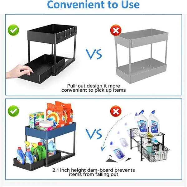 Double Sliding Under Sink Organizer - Double Sliding Under Sink Organizer - Image 2 of 4