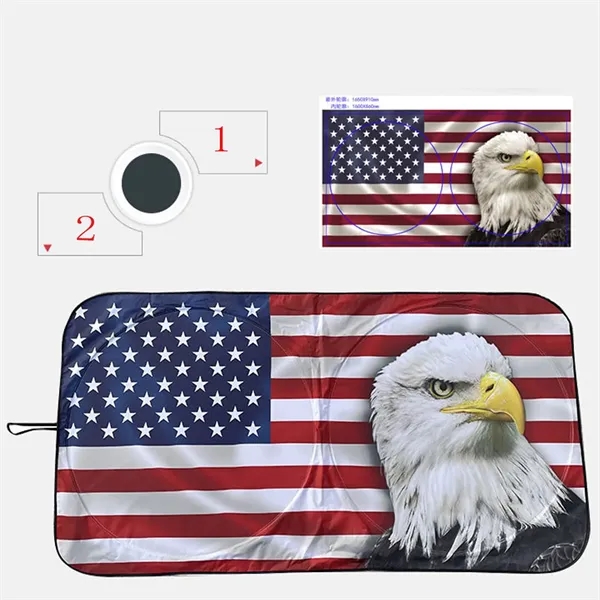 Polyester Car Windshield Sun Shade - Polyester Car Windshield Sun Shade - Image 2 of 4