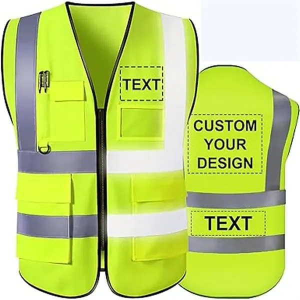 Construction Workers Safety Vest With Reflective Strips - Construction Workers Safety Vest With Reflective Strips - Image 3 of 4