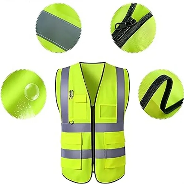 Construction Workers Safety Vest With Reflective Strips - Construction Workers Safety Vest With Reflective Strips - Image 4 of 4