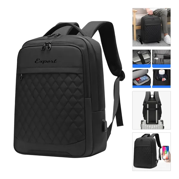 14Inch Waterproof Men Quilted Backpack - 14Inch Waterproof Men Quilted Backpack - Image 0 of 0