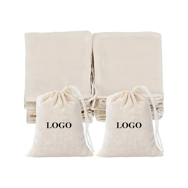 Cotton Linen Drawstring Muslin Bags - Cotton Linen Drawstring Muslin Bags - Image 0 of 1