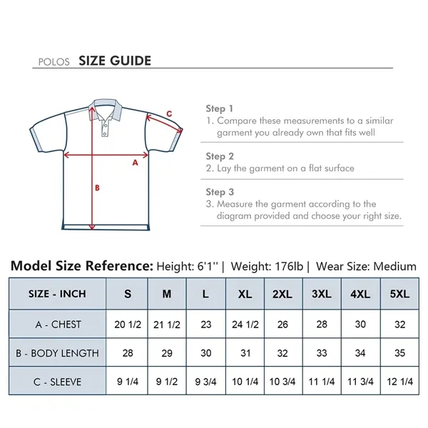 Men's Golf Polo Shirts Short Sleeve Striped - Men's Golf Polo Shirts Short Sleeve Striped - Image 5 of 5