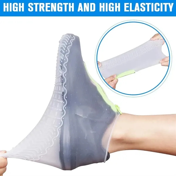 Silicone Non-Slip Waterproof Shoe Covers With Zipper - Silicone Non-Slip Waterproof Shoe Covers With Zipper - Image 1 of 3