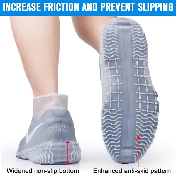 Silicone Non-Slip Waterproof Shoe Covers With Zipper - Silicone Non-Slip Waterproof Shoe Covers With Zipper - Image 2 of 3