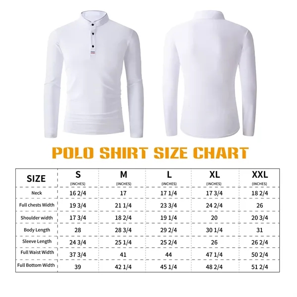 Damipow Mens Long Sleeve Polo - Damipow Mens Long Sleeve Polo - Image 4 of 4