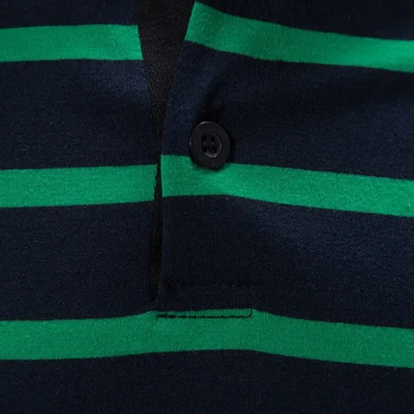 Mens Black Short Sleeve Button Polo - Mens Black Short Sleeve Button Polo - Image 6 of 7
