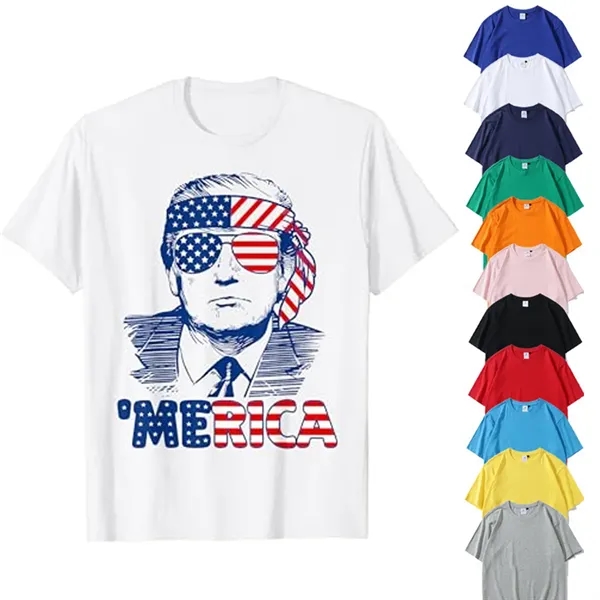 Trump 2024 American Flag T-Shirt - Trump 2024 American Flag T-Shirt - Image 0 of 2