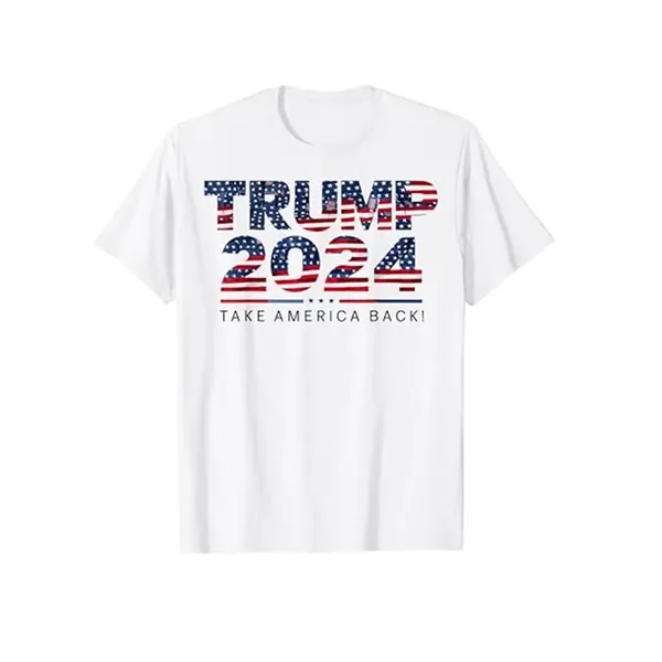 Trump 2024 American Flag T-Shirt - Trump 2024 American Flag T-Shirt - Image 1 of 2