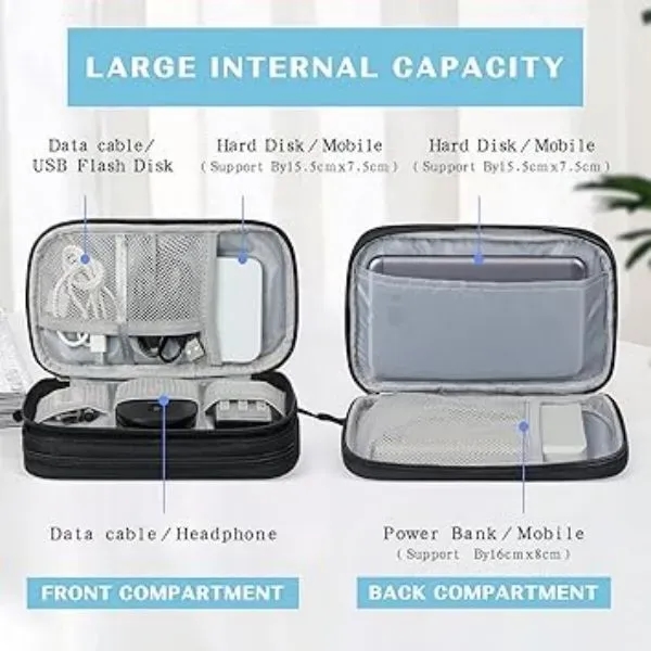 Travel Cable Organizer Electronic Accessories Storage bag(L) - Travel Cable Organizer Electronic Accessories Storage bag(L) - Image 2 of 6