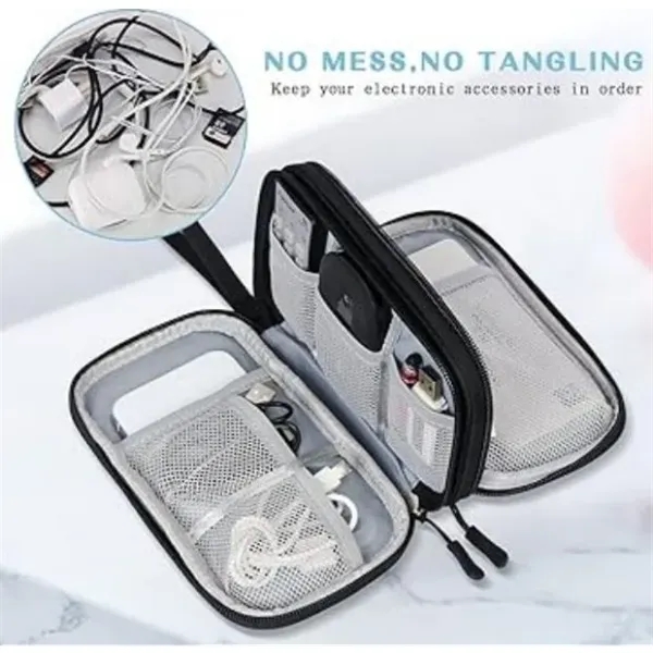 Travel Cable Organizer Electronic Accessories Storage bag(L) - Travel Cable Organizer Electronic Accessories Storage bag(L) - Image 5 of 6