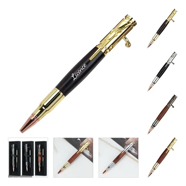 Metal and Wood Bolt Action Ballpoint Pen  refill  case - Metal and Wood Bolt Action Ballpoint Pen  refill  case - Image 0 of 0