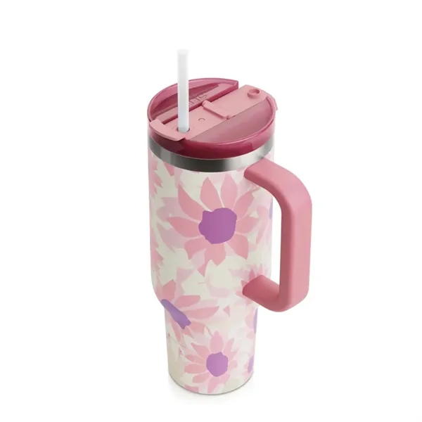 Sunny Summer 30 oz RTIC® Road Trip Tumbler with Handle - Sunny Summer 30 oz RTIC® Road Trip Tumbler with Handle - Image 1 of 10