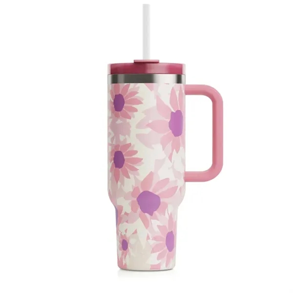 Sunny Summer 30 oz RTIC® Road Trip Tumbler with Handle - Sunny Summer 30 oz RTIC® Road Trip Tumbler with Handle - Image 8 of 10