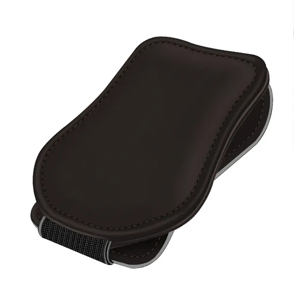 Magnetic Leather Sunglasses Holder for Car Visor - Magnetic Leather Sunglasses Holder for Car Visor - Image 2 of 6