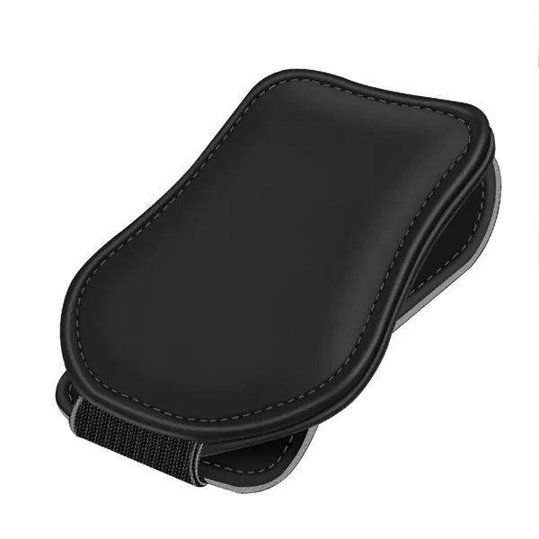 Magnetic Leather Sunglasses Holder for Car Visor - Magnetic Leather Sunglasses Holder for Car Visor - Image 3 of 6