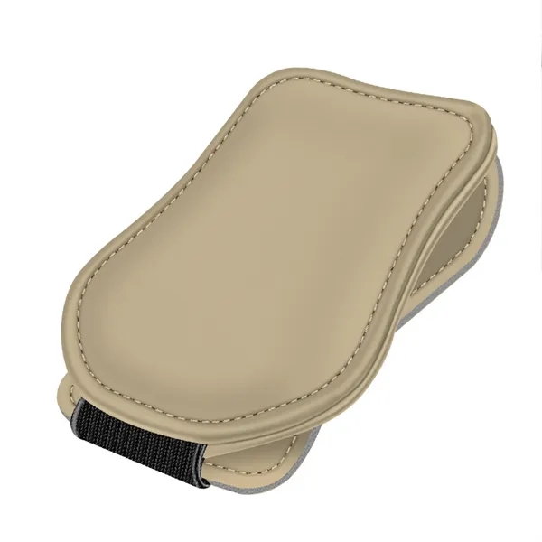 Magnetic Leather Sunglasses Holder for Car Visor - Magnetic Leather Sunglasses Holder for Car Visor - Image 5 of 6