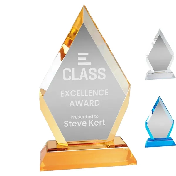 7" Prismatic Frosted Base Diamond Award - 7" Prismatic Frosted Base Diamond Award - Image 0 of 3