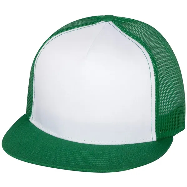YUPOONG-CLASSIC FLAT BILL TRUCKER CAP - YUPOONG-CLASSIC FLAT BILL TRUCKER CAP - Image 18 of 53