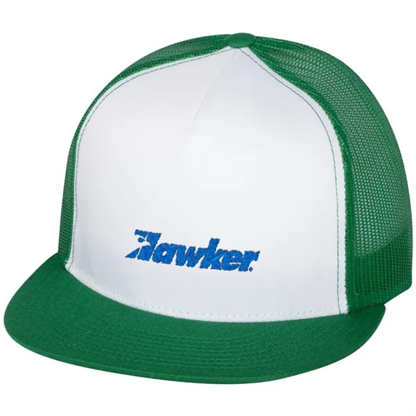 YUPOONG-CLASSIC FLAT BILL TRUCKER CAP - YUPOONG-CLASSIC FLAT BILL TRUCKER CAP - Image 19 of 53