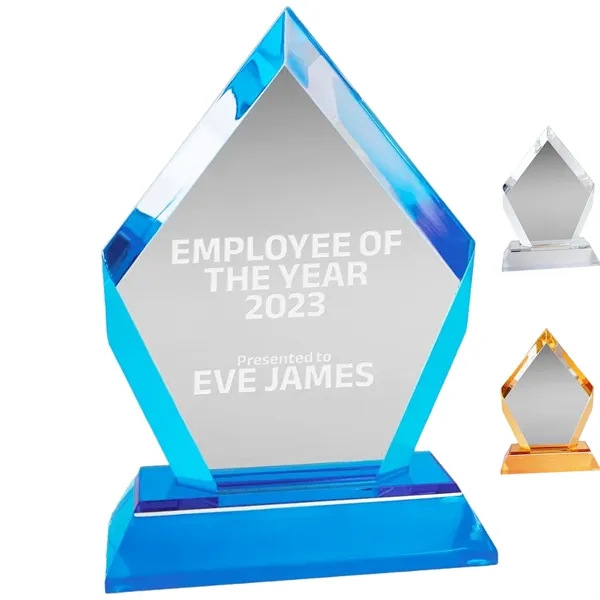 6" Prismatic Frosted Base Diamond Acrylic Award - 6" Prismatic Frosted Base Diamond Acrylic Award - Image 0 of 3