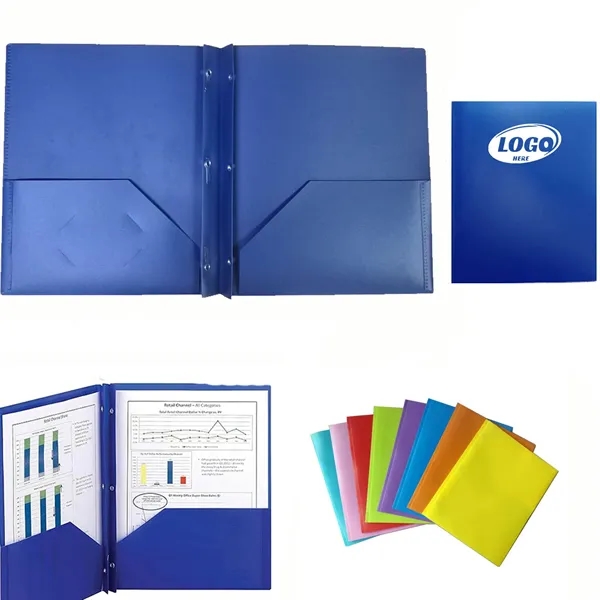 Plastic Folders with Pockets and Prong - Plastic Folders with Pockets and Prong - Image 0 of 2