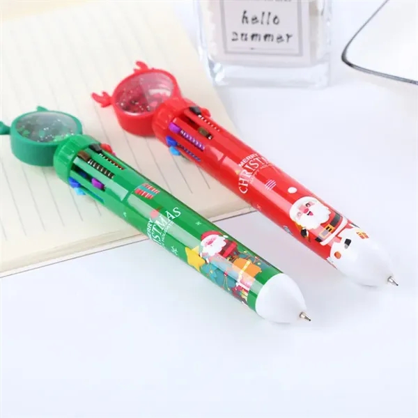 10-in-1 ABS Reindeer Xmas Santa Retractable Ballpoint Pen - 10-in-1 ABS Reindeer Xmas Santa Retractable Ballpoint Pen - Image 2 of 3