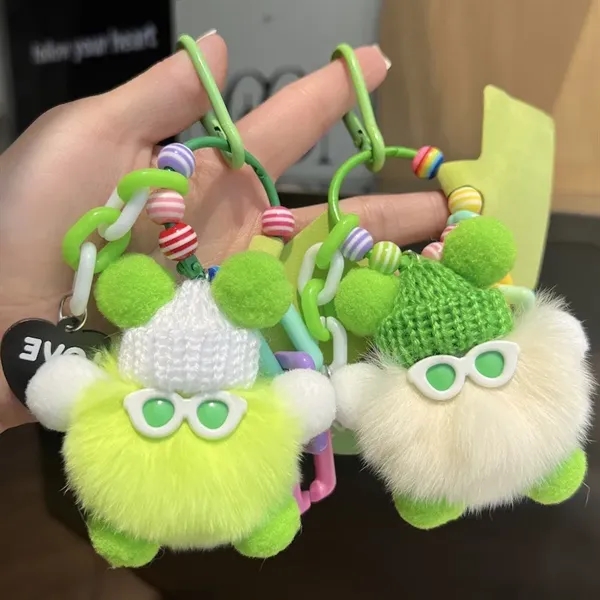 Colorful Coal Ball Plush Keychain - Colorful Coal Ball Plush Keychain - Image 0 of 11
