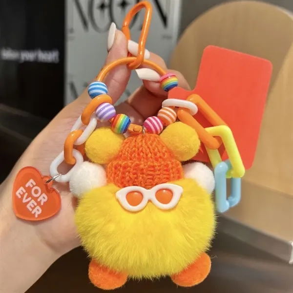 Colorful Coal Ball Plush Keychain - Colorful Coal Ball Plush Keychain - Image 6 of 11