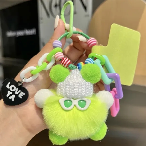 Colorful Coal Ball Plush Keychain - Colorful Coal Ball Plush Keychain - Image 11 of 11