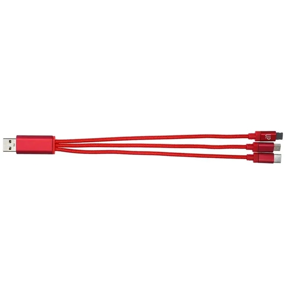 Metallic 3-in-1 Charging Cable - Metallic 3-in-1 Charging Cable - Image 6 of 7