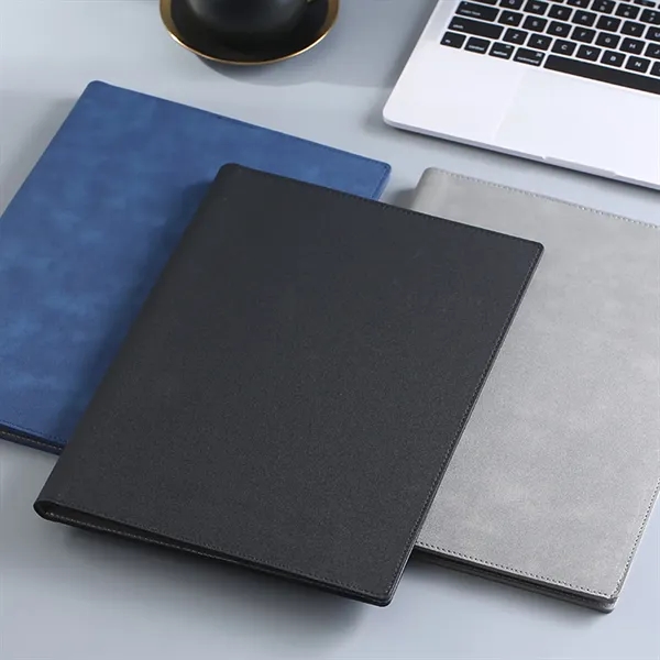 A4 PU Leather Magnetic Folder with Pockets - A4 PU Leather Magnetic Folder with Pockets - Image 3 of 9