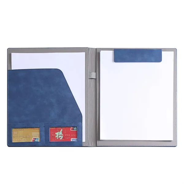A4 PU Leather Magnetic Folder with Pockets - A4 PU Leather Magnetic Folder with Pockets - Image 8 of 9